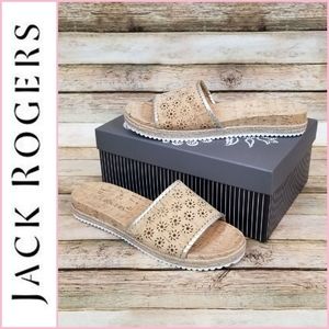 $FIRM$ NEW Jack Rogers Ro Perforated Cork Slides